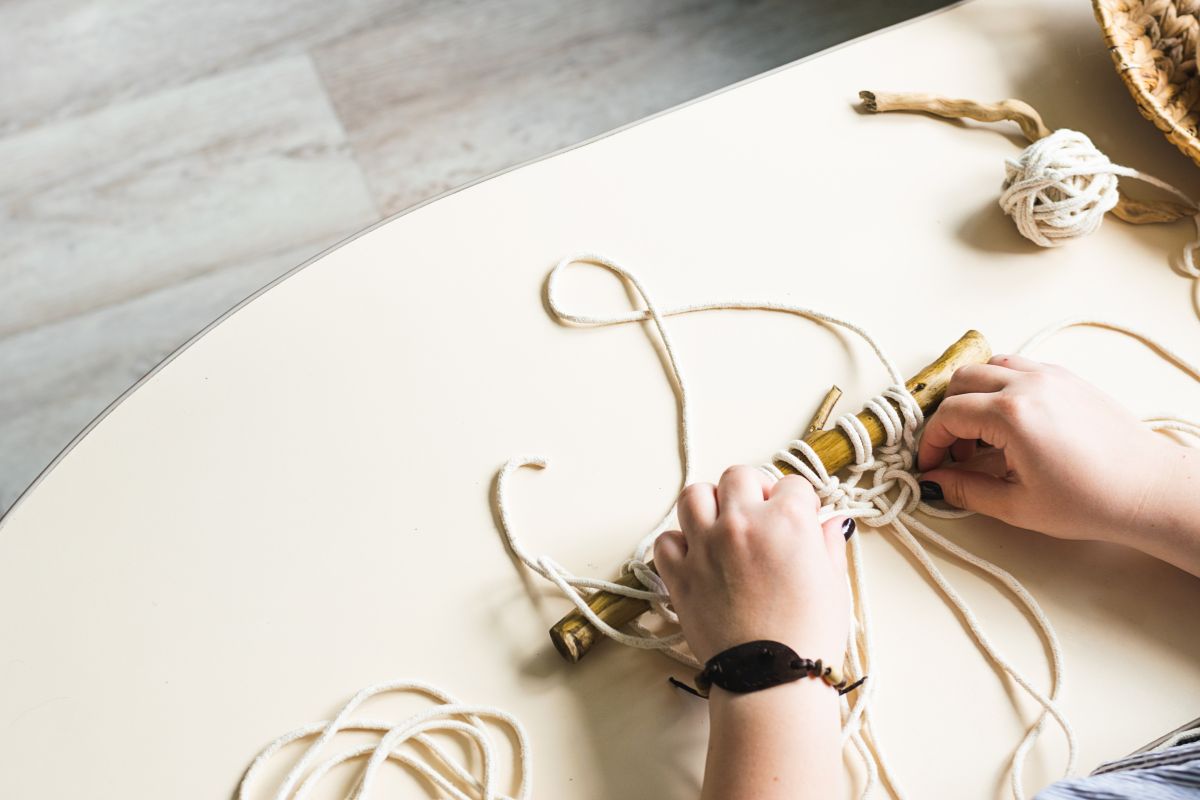 Attach the Cords to the Dowel