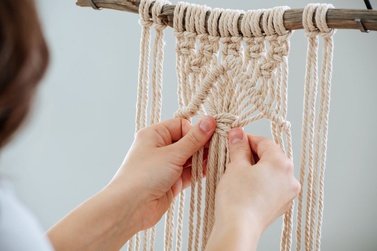 Comb and Trim the Fringe of Macrame