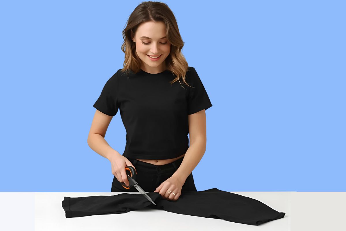 Cutting the t shirt