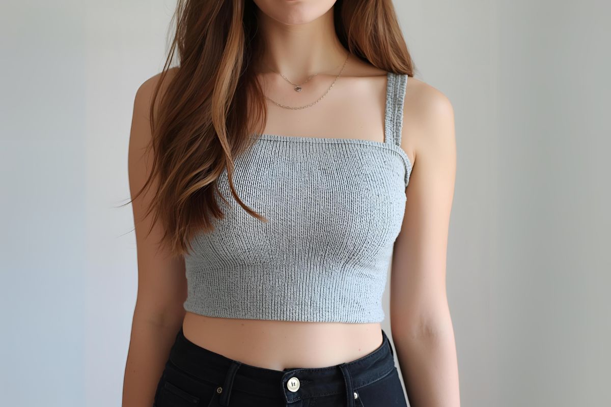 Learning how to make DIY crop tops