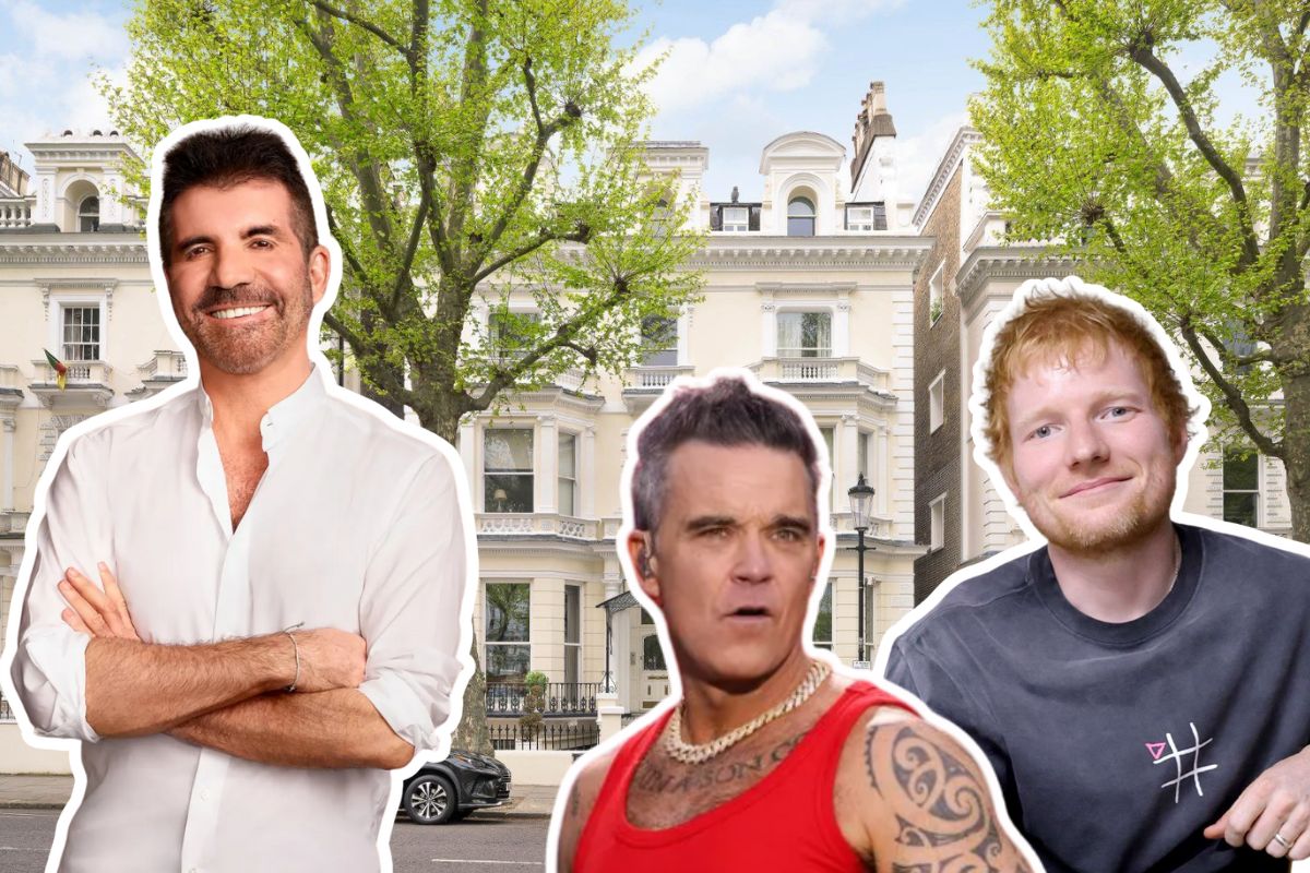 Simon Cowell, Robbie Williams, Ed Sheeran living in Holland Park