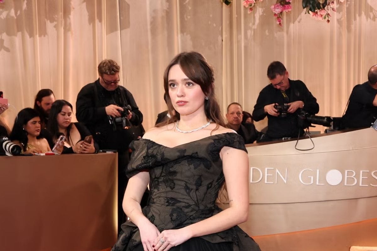 Aimee Lou Wood in Black Gown