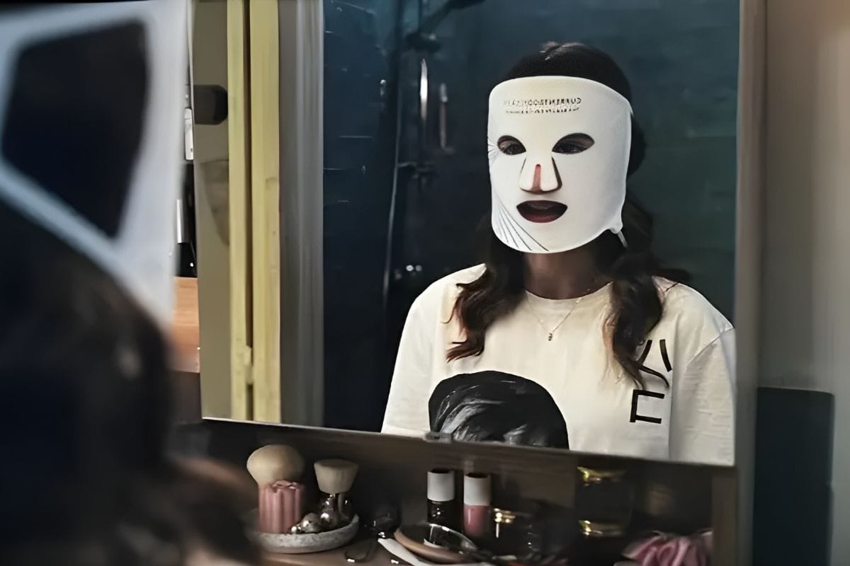 Lily Collins (LED Mask)