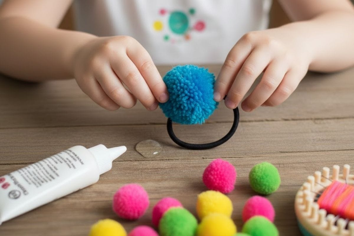 Pom-Pom Hair Ties That Bounce