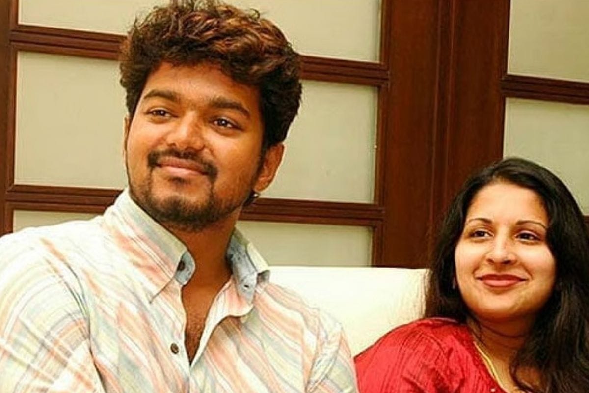 Thalapathy Vijay and Sangeetha Sornalingam