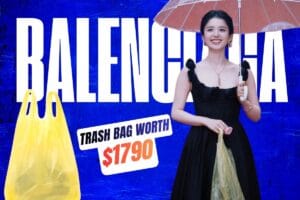 Zhang Jingyi Balenciaga Polythene Trash Bag