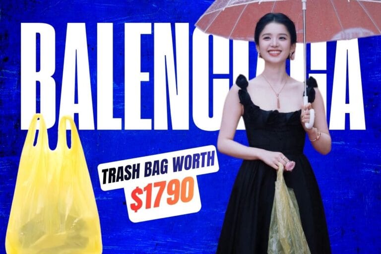 Zhang Jingyi Balenciaga Polythene Trash Bag