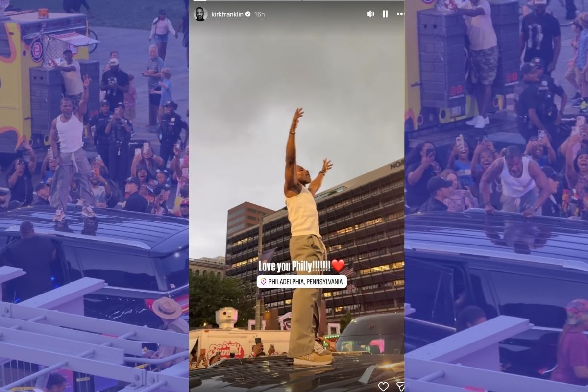 Kirk Franklin thanks fans after storm cancels his performance.